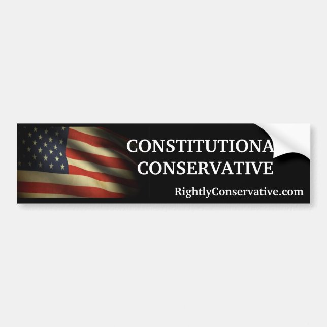 Adesivo Para Carro RightlyConservative.com CONSERVATIV CONSTITUCIONAL (Frente)