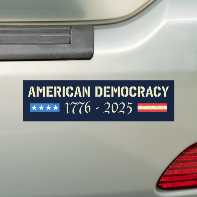 Adesivo Para Carro RIP American Democracy 1776-2025 Anti-Trump (No carro)