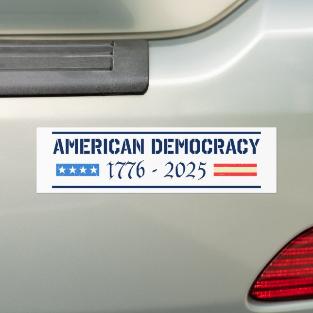 Adesivo Para Carro RIP American Democracy 1776-2025 Anti-Trump (No carro)