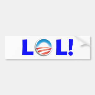 Adesivo Para Carro Riso para fora ruidosamente em Obama