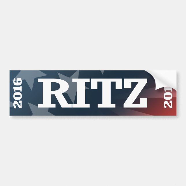 Adesivo Para Carro Ritz - Glenda Ritz 2016 (Frente)