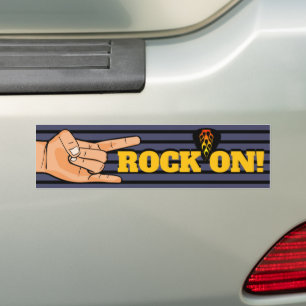 Adesivo Para Carro Rock On! Rock and Roll Music
