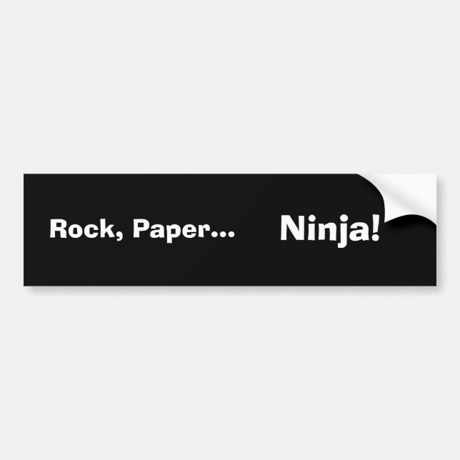Adesivo Para Carro Rock, Paper... Ninja! (Frente)