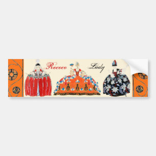 ADESIVO PARA CARRO ROCOCO LADY ART DECO BEAUON FASHION DESIGN