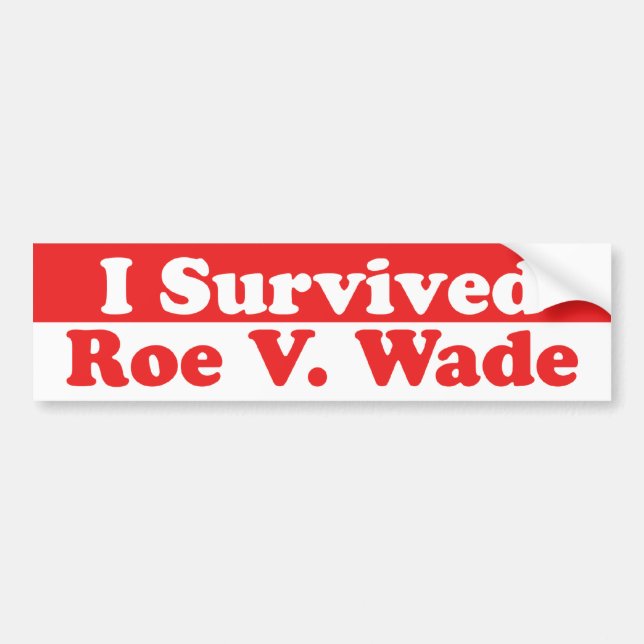 Adesivo Para Carro Roe V. Wade Sobrevivido (Frente)