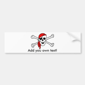 Adesivo Para Carro Roger alegre com bandana vermelho