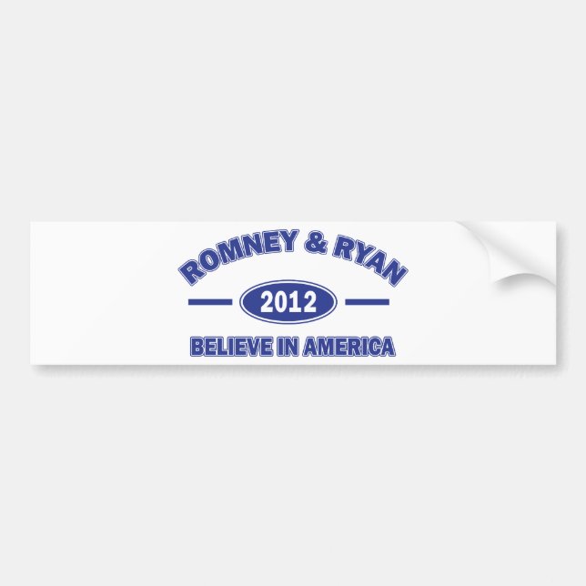 Adesivo Para Carro Romney E Ryan 2012 (Frente)