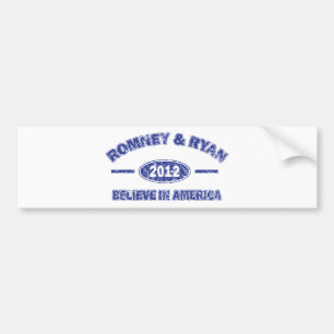 Adesivo Para Carro Romney e Ryan acreditam na América