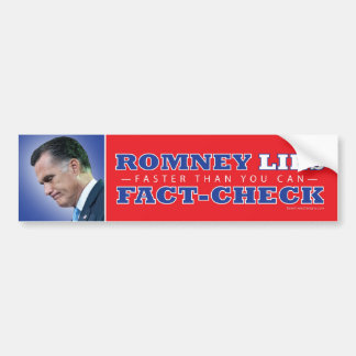 Adesivo Para Carro Romney encontra-se Fato-Verificação Bumpersticker