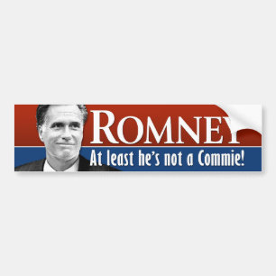 Adesivo Para Carro Romney - pelo menos não é um commie