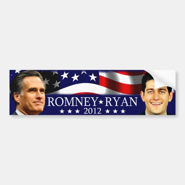 Adesivo Para Carro Romney/Ryan 2012 (Frente)