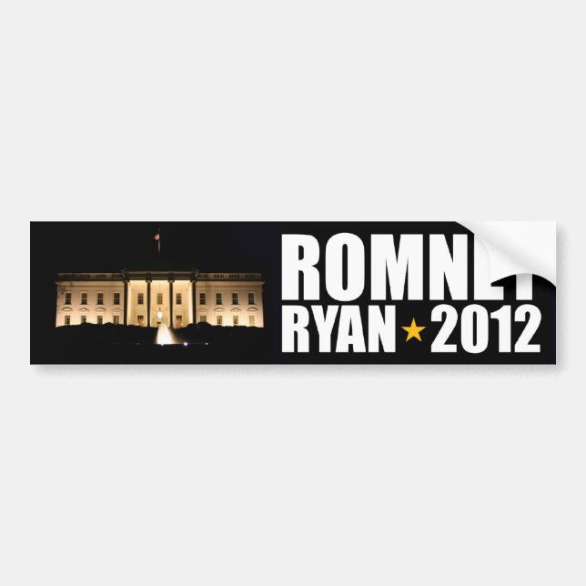 Adesivo Para Carro Romney - Ryan - 2012 (Frente)