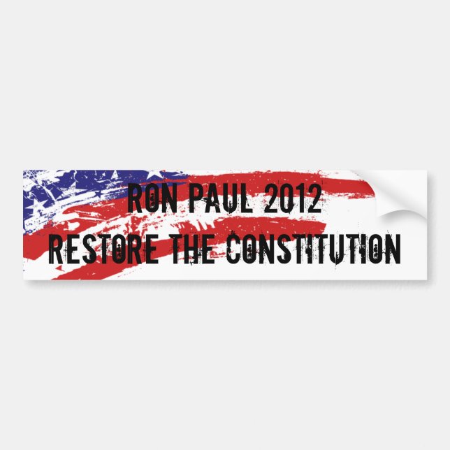 Adesivo Para Carro Ron Paul (Frente)
