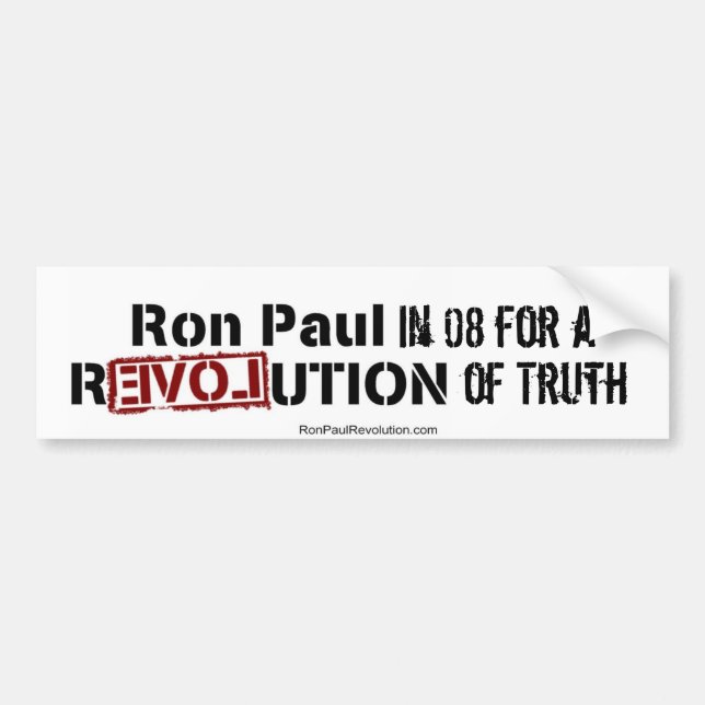 Adesivo Para Carro Ron Paul 08 (Frente)