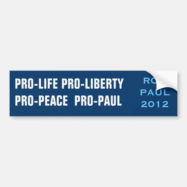 Adesivo Para Carro Ron Paul 2012 (Frente)