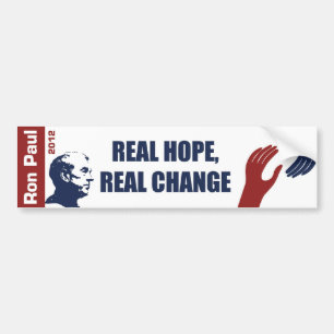 Adesivo Para Carro Ron Paul 2012: Esperança real, mudança real