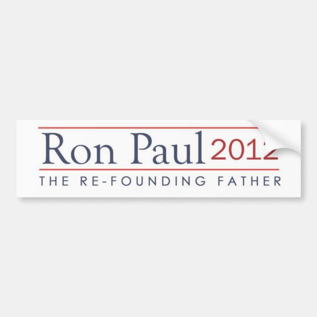 Adesivo Para Carro Ron Paul 2012 o pai de Refounding (Frente)