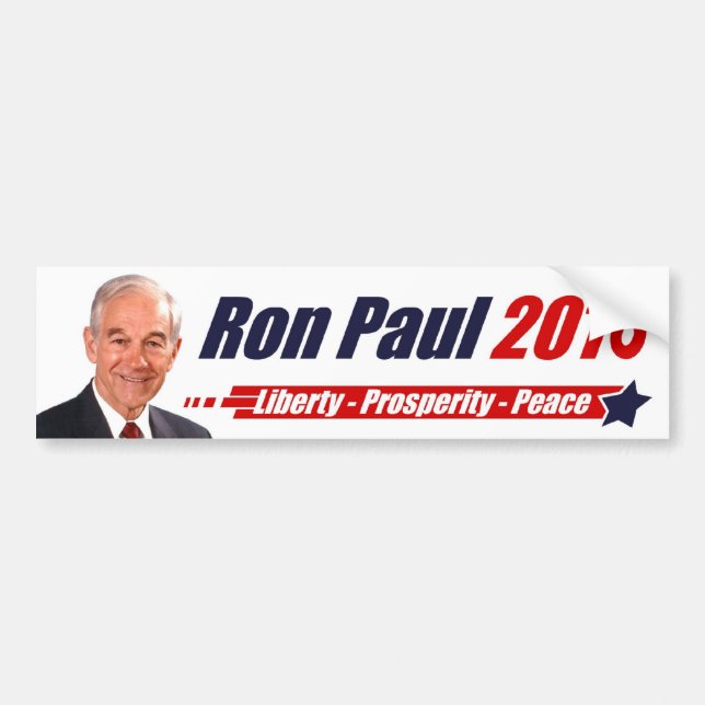 Adesivo Para Carro Ron Paul 2016 (Frente)