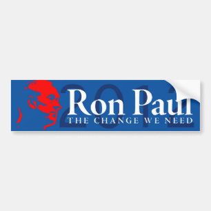 Adesivo Para Carro Ron Paul - a mudança que nós precisamos
