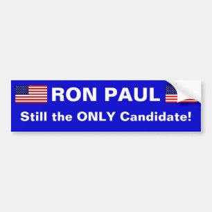 Adesivo Para Carro RON PAUL, ainda ÚNICO candidato