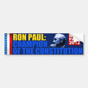 Adesivo Para Carro Ron Paul: Campeão da constituição