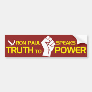 Adesivo Para Carro Ron Paul fala a verdade ao poder