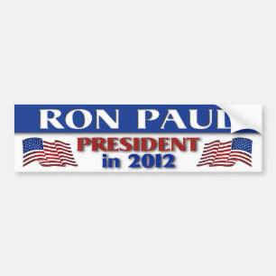 Adesivo Para Carro Ron Paul no Bumper Sticker 2012