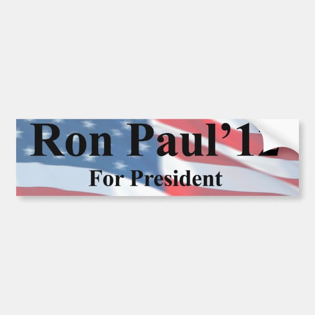 Adesivo Para Carro Ron Paul para o presidente Bumpersticker (Frente)