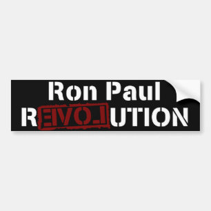 Adesivo Para Carro Ron Paul Revolution Love 2012