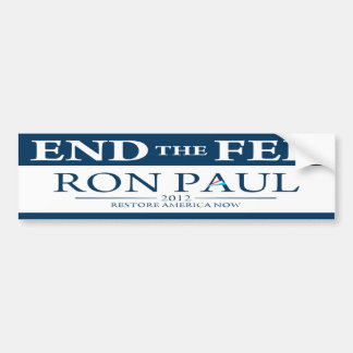 Adesivo Para Carro Ron Paul Termina O Bumper Sticker Fed 2012