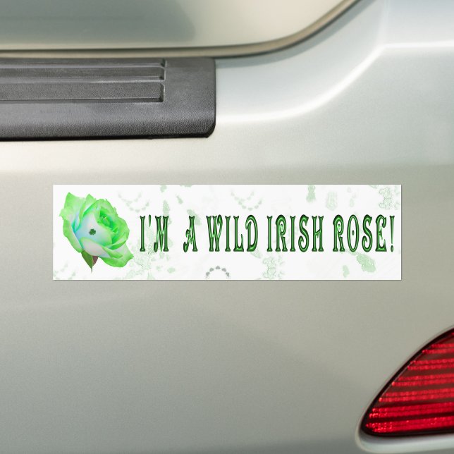 Adesivo Para Carro Rosa Irlandesa Selvagem (Criador carregado)