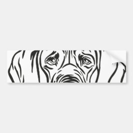Adesivo Para Carro Rosto de Dogue Alemão