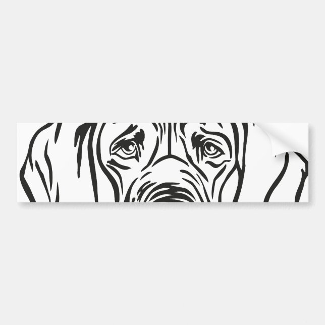 Adesivo Para Carro Rosto de Dogue Alemão (Frente)