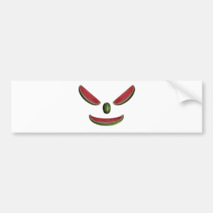 Adesivo Para Carro Rosto de Melancia Sorridente