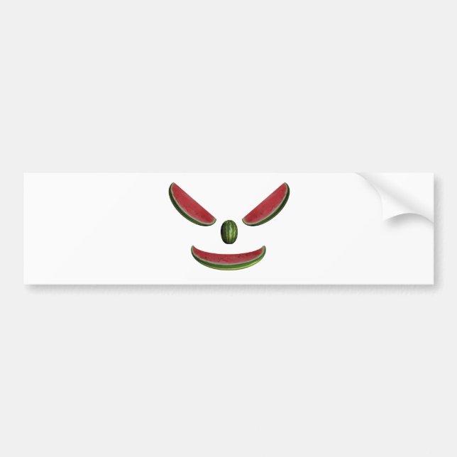 Adesivo Para Carro Rosto de Melancia Sorridente (Frente)