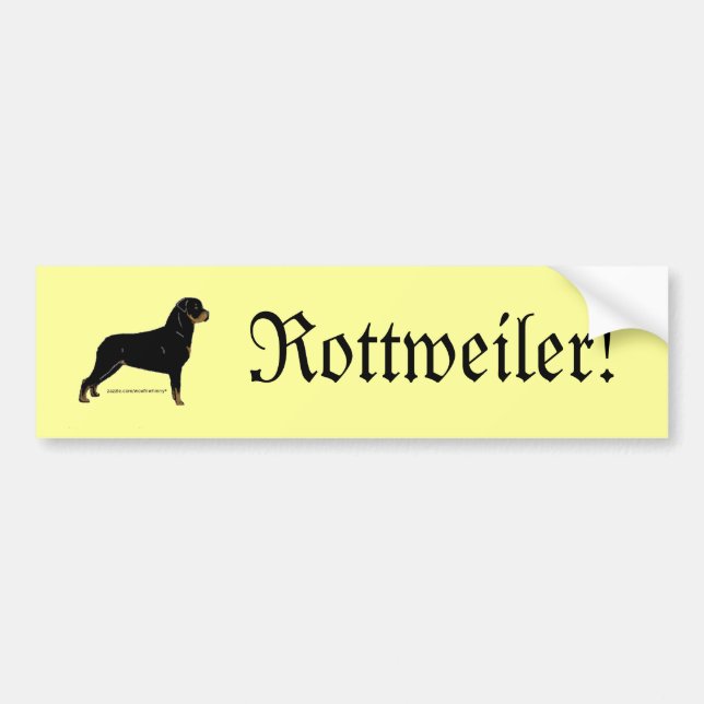 Adesivo Para Carro Rottweiler (Frente)