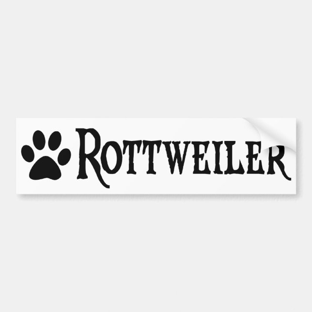 Adesivo Para Carro Rottweiler (estilo do pirata com pawprint) (Frente)