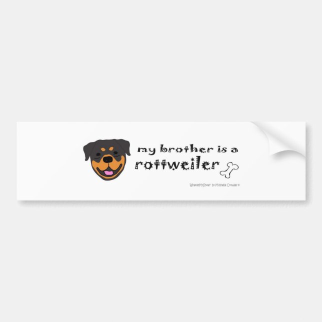 Adesivo Para Carro RottweilerIrmão (Frente)