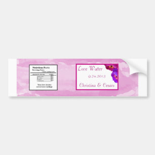 Adesivo Para Carro Rótulo da Garrafa de Água Púrpura/Rosa Flores de P