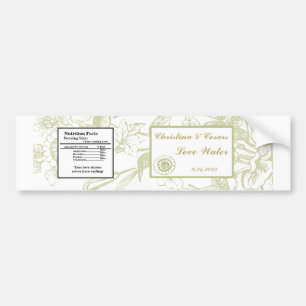 Adesivo Para Carro Rótulo da Garrafa Verde Gerbera Daisy Flowers Lig