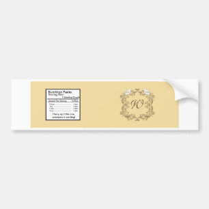 Adesivo Para Carro Rótulo de Garrafa de Casamento Castanho/Tan