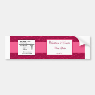 Adesivo Para Carro Rótulo do Frasco de Água Framboesa Rosa Loops/Roio