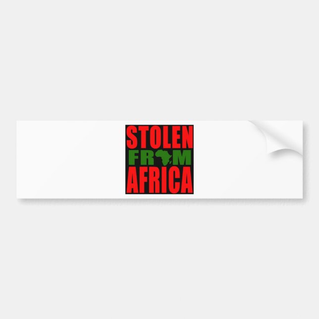 Adesivo Para Carro Roubado de África - bandeira preta e verde (Frente)