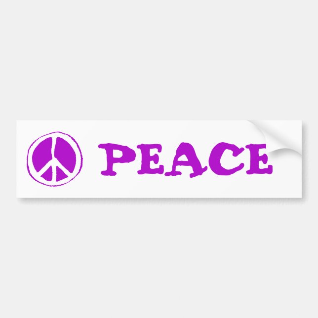 Adesivo Para Carro Roxo do sinal de paz - (Frente)