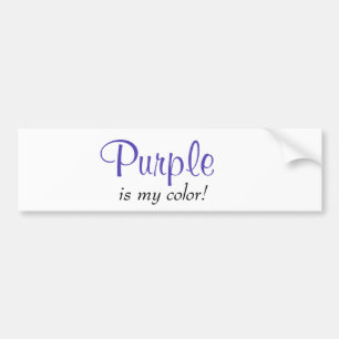 Adesivo Para Carro Roxo É Minha Cor Dizendo