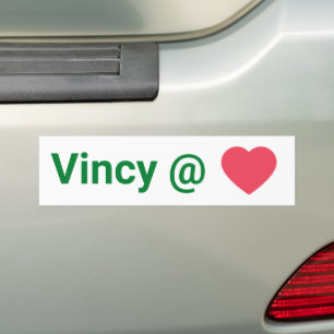 Adesivo Para Carro Rua Vincent e Granadinas Vincy no Coração