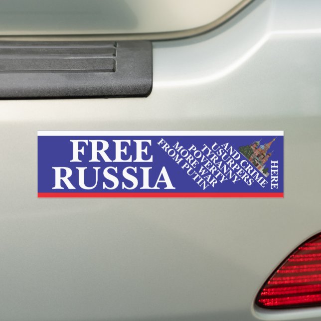 Adesivo Para Carro Rússia livre (No carro)