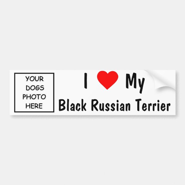 Adesivo Para Carro Russo preto Terrier (Frente)