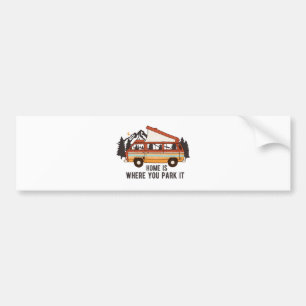 Adesivo Para Carro RV Camping Trailer "Home is Where You Park It"