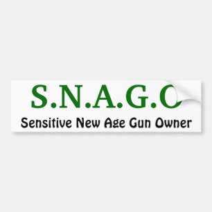 Adesivo Para Carro S.N.A.G.O, proprietário de arma novo sensível da